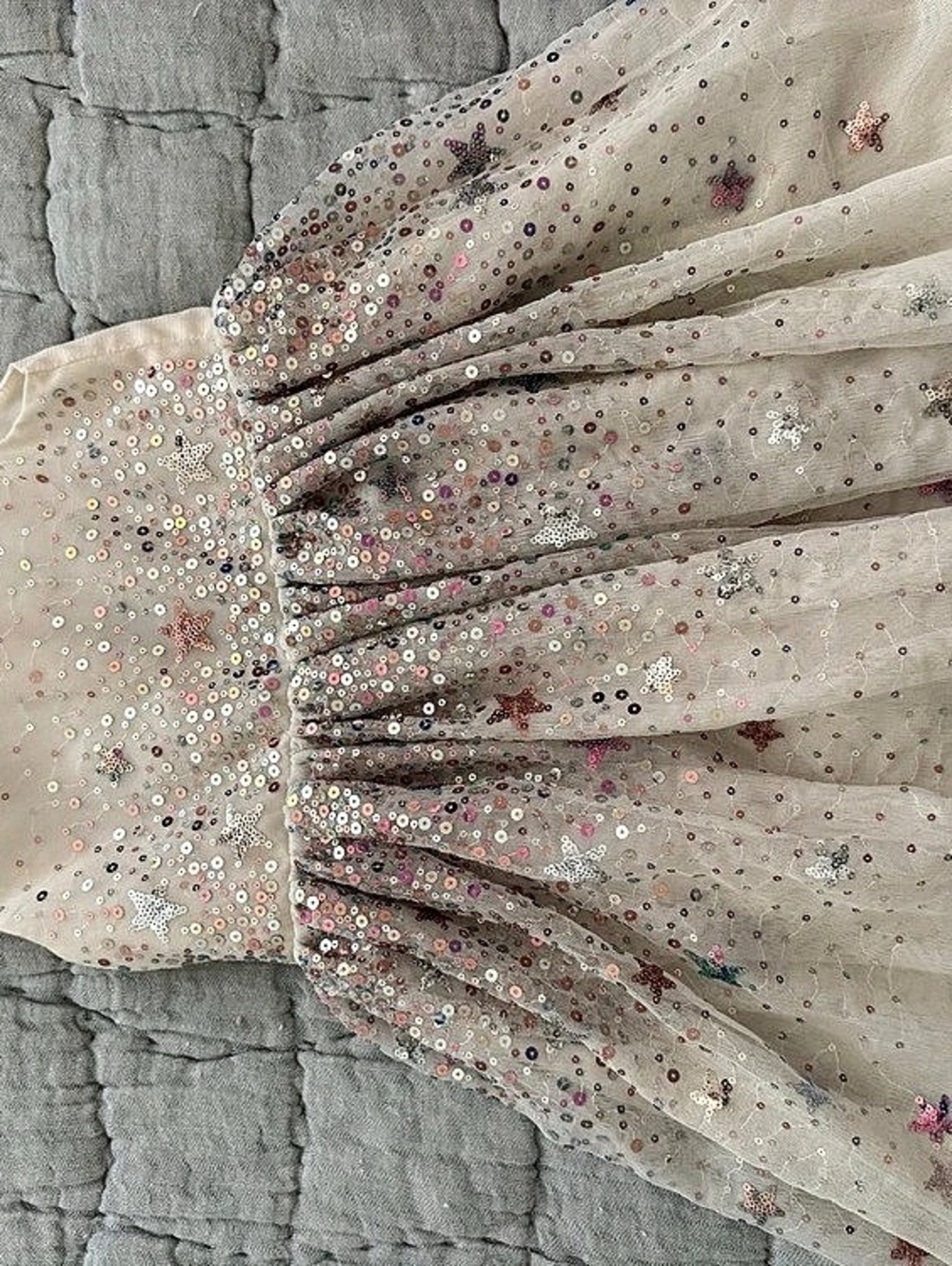 H&M Girls Dancing Star Sequin Tiered Tulle Dress